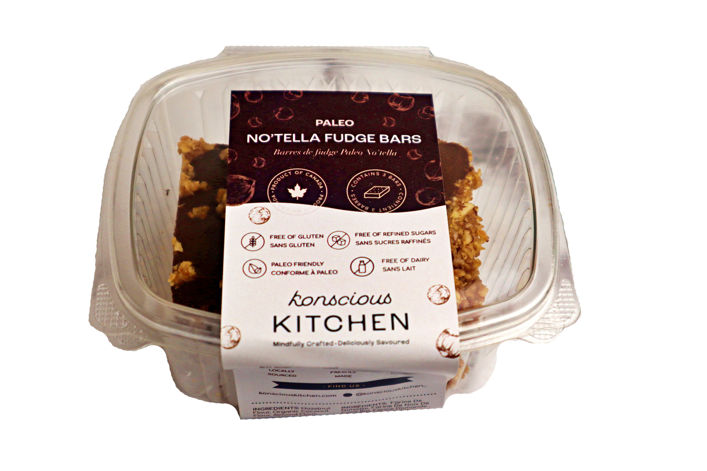 Paleo No’tella Fudge Bars - Pack of 3