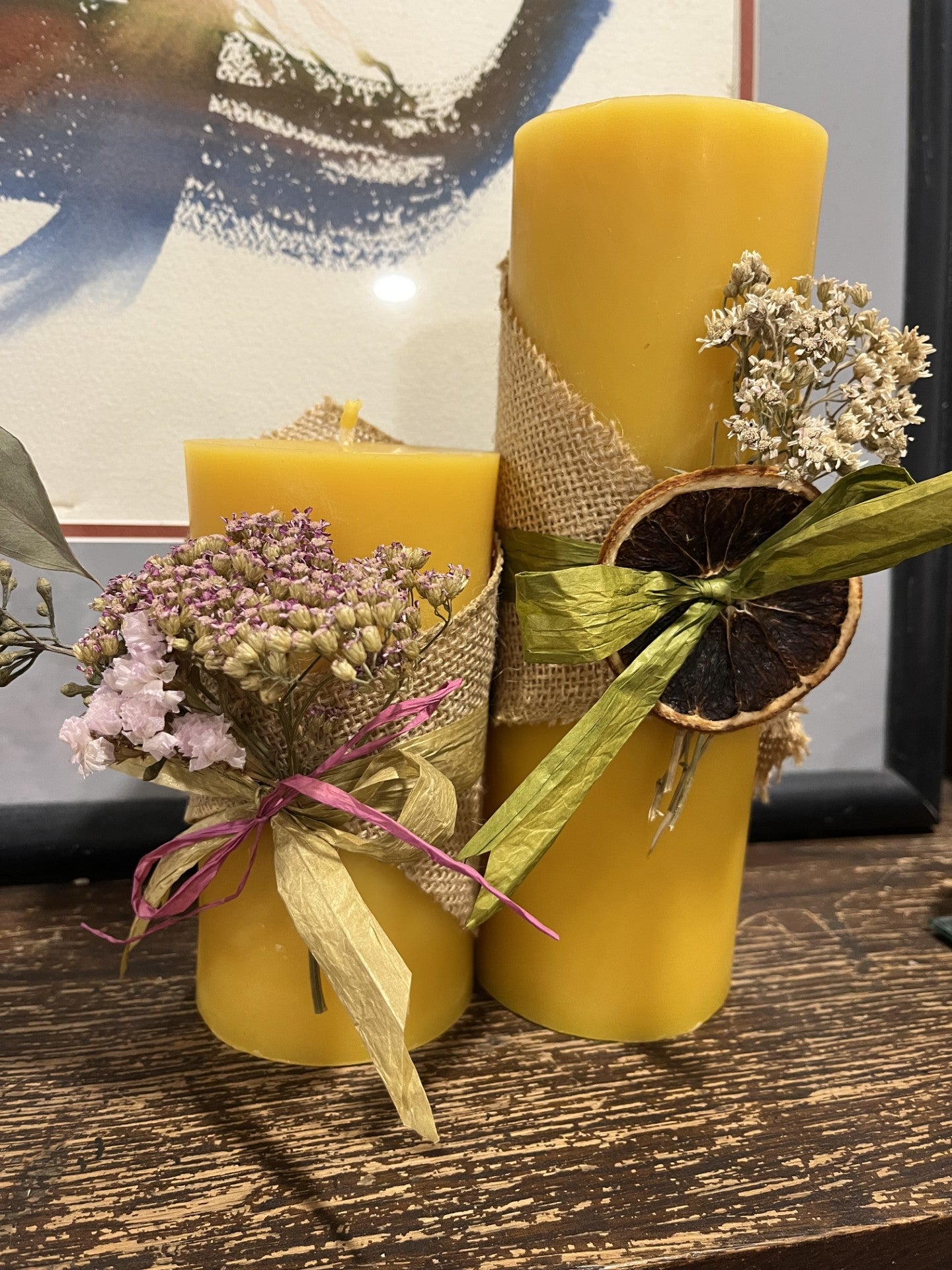 Beeswax candles - Pillars