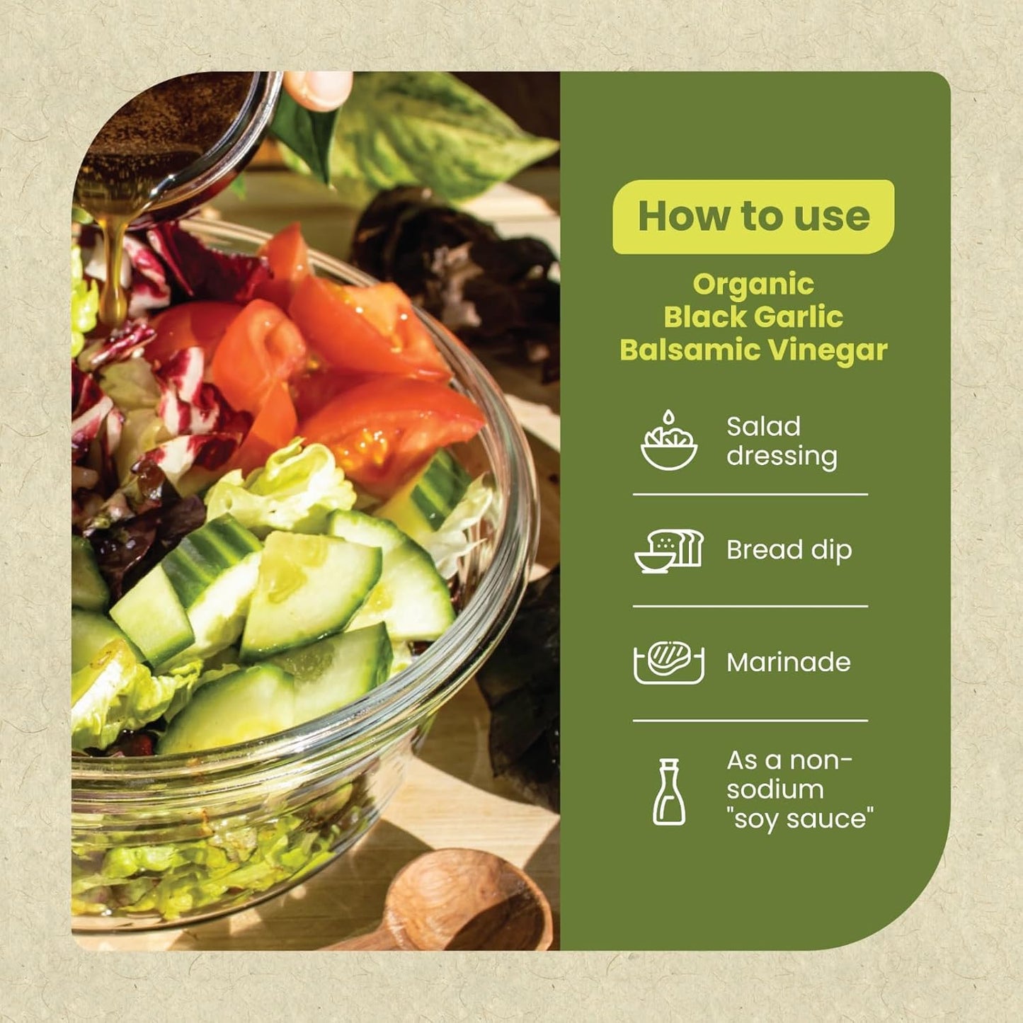 Organic Black Garlic Balsamic Vinegar – 10-Year Aged (150 ml)