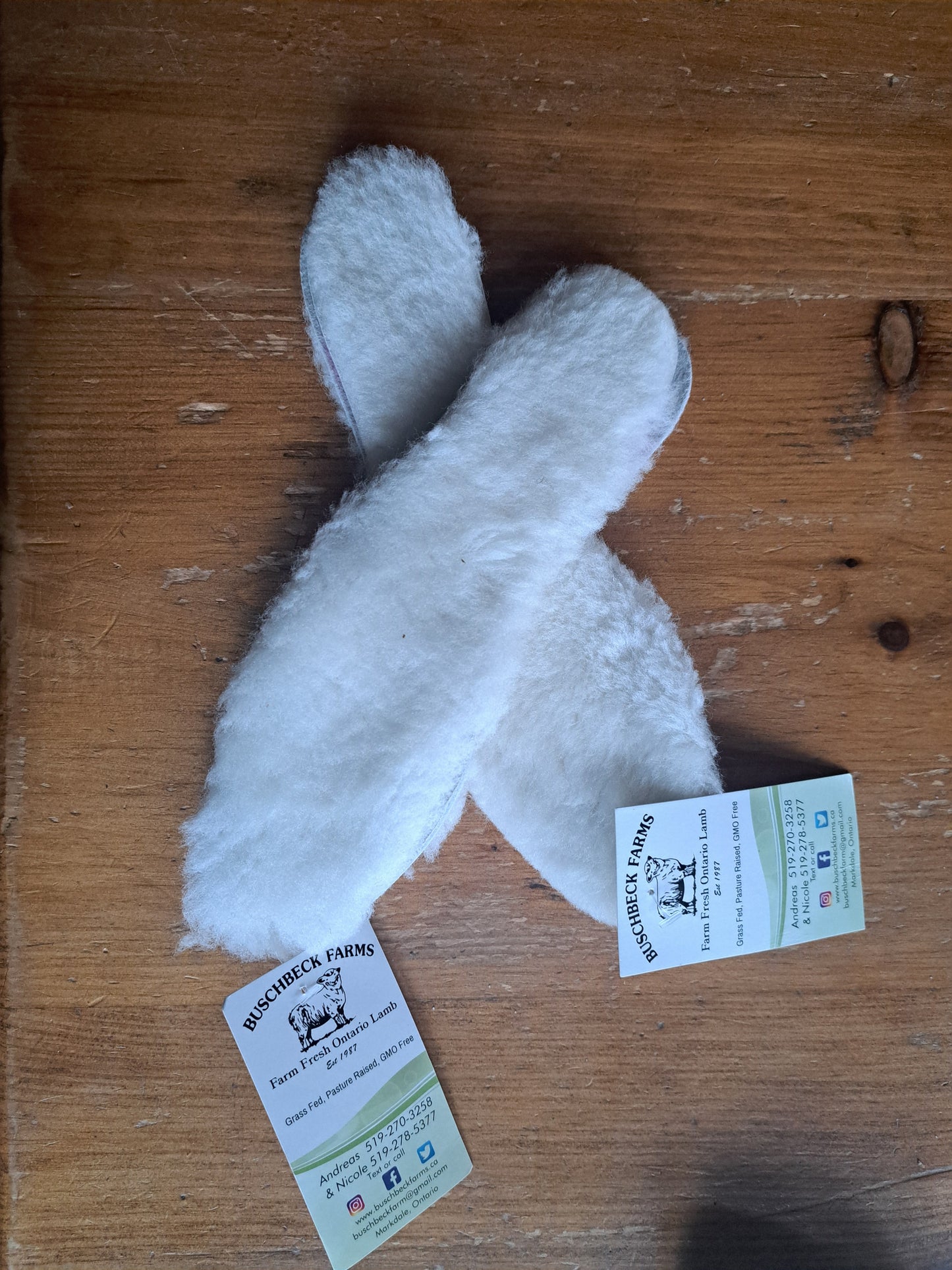 Wool shearling insoles