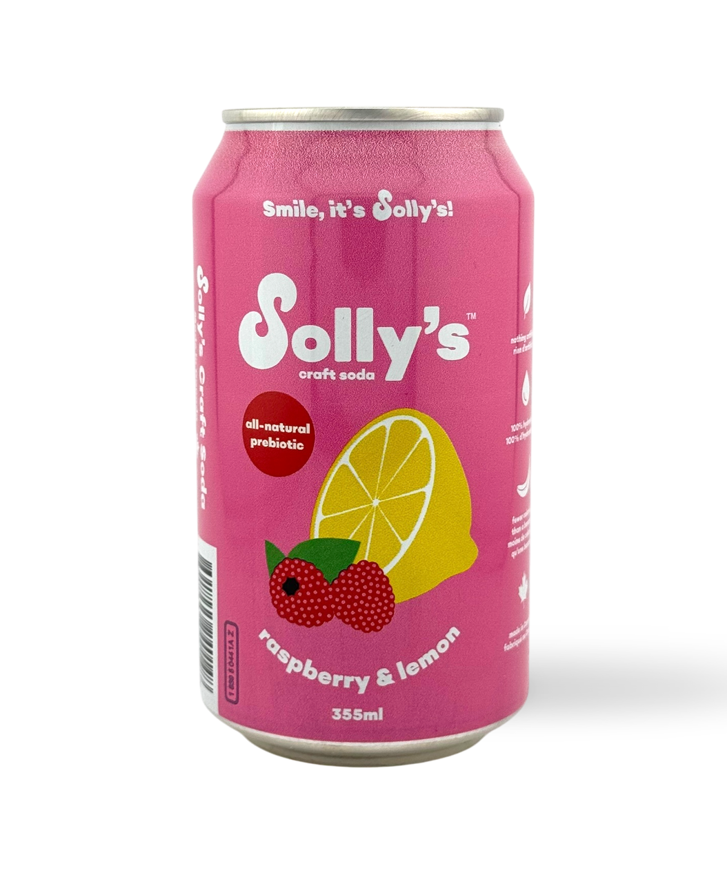 Solly's Craft Soda - Raspberry & Lemon (Case - 24x355mL)