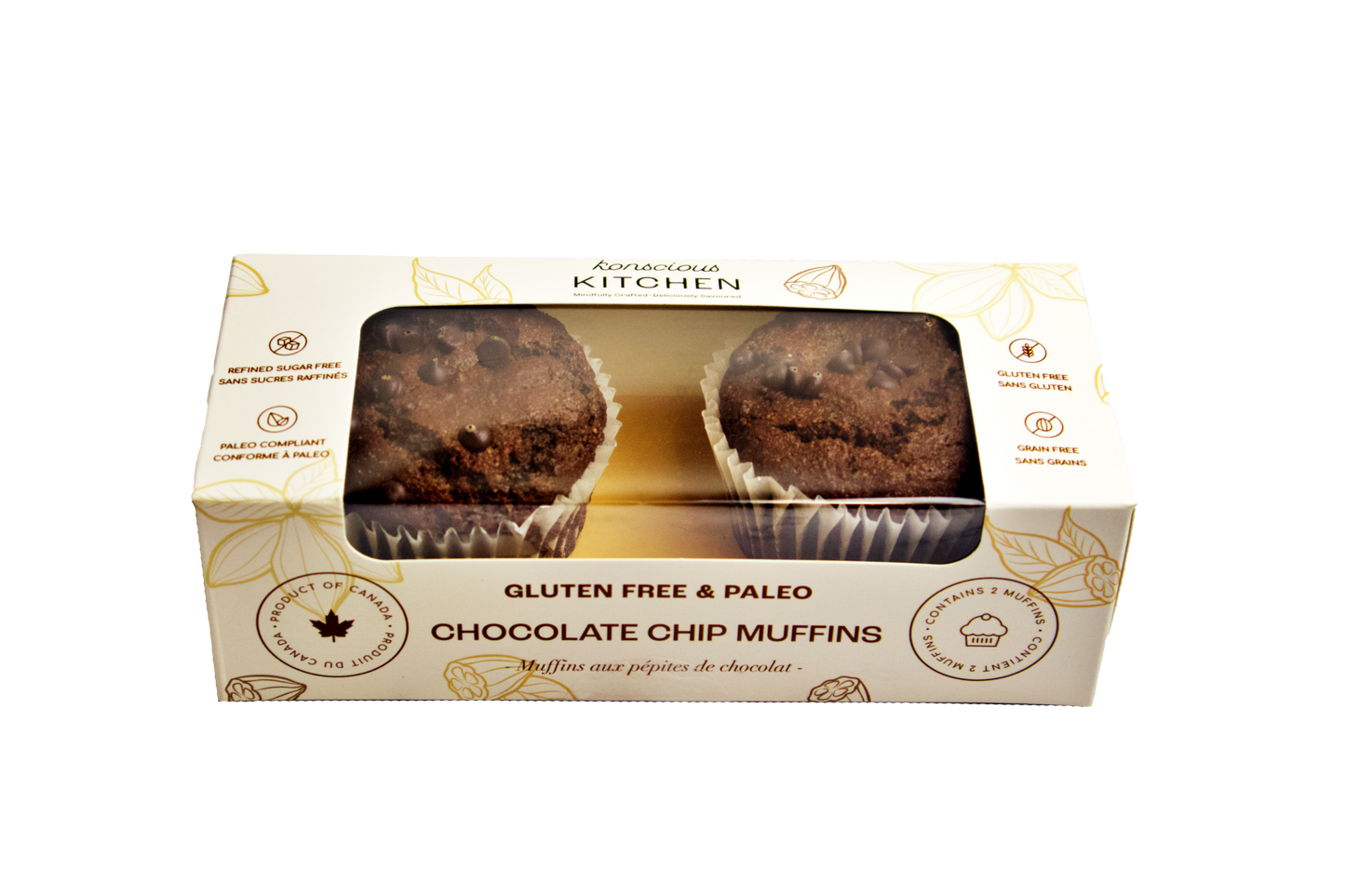 Paleo Chocolate Chip Muffins - Pack of 2