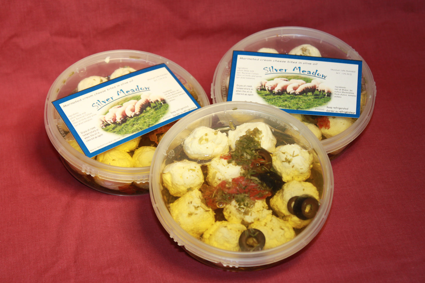 Silver Meadow, marinated cream cheese