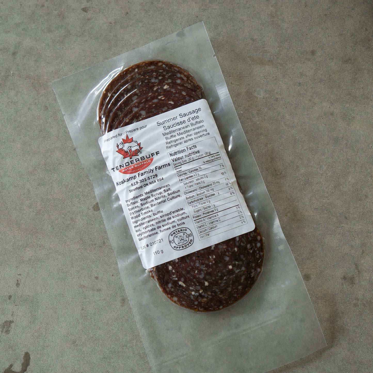 Water Buffalo Summer Sausage