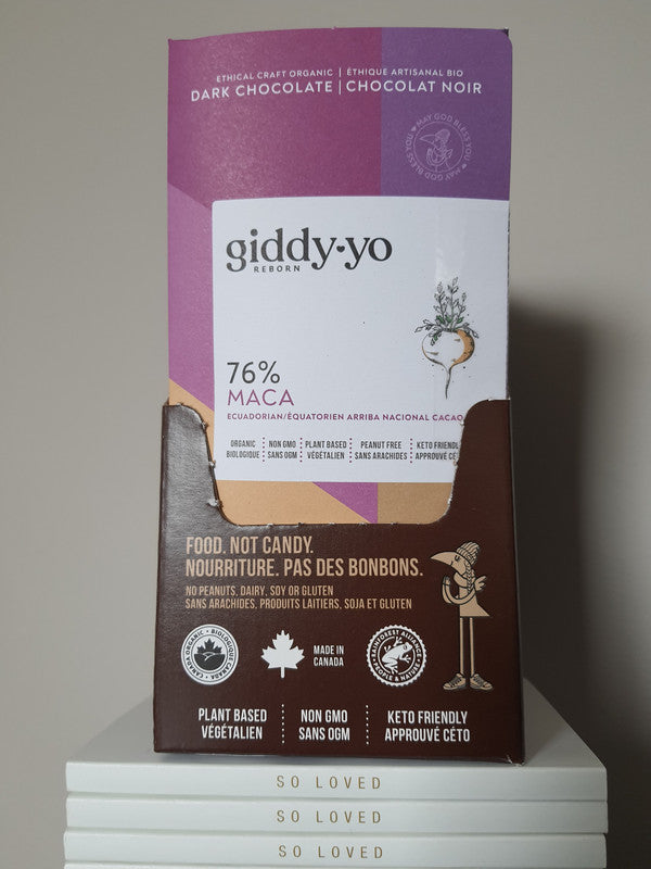 Maca 76% Dark Chocolate Bar