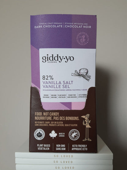 Vanilla Salt 82% Dark Chocolate Bar