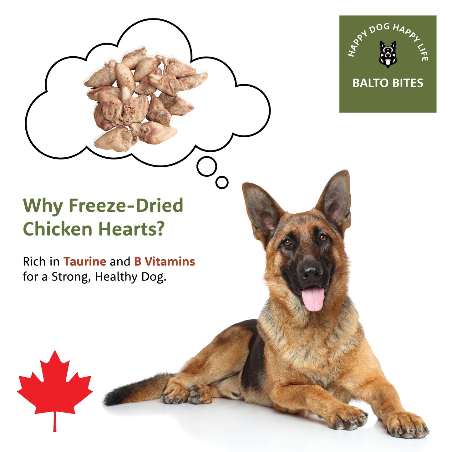Freeze-Dried Chicken Hearts Dog Treats