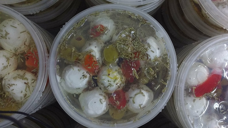River's Edge Pastured Goat's Picnic Marinated Chevre - Approx 230g