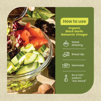 Organic Black Garlic Balsamic Vinegar – 10-Year Aged (150 ml)