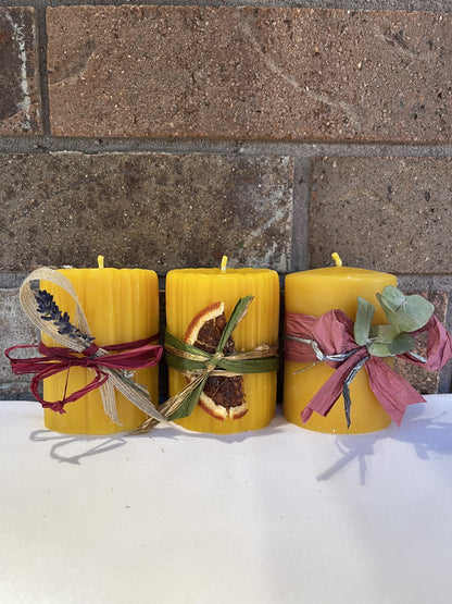 Beeswax candles - Pillars
