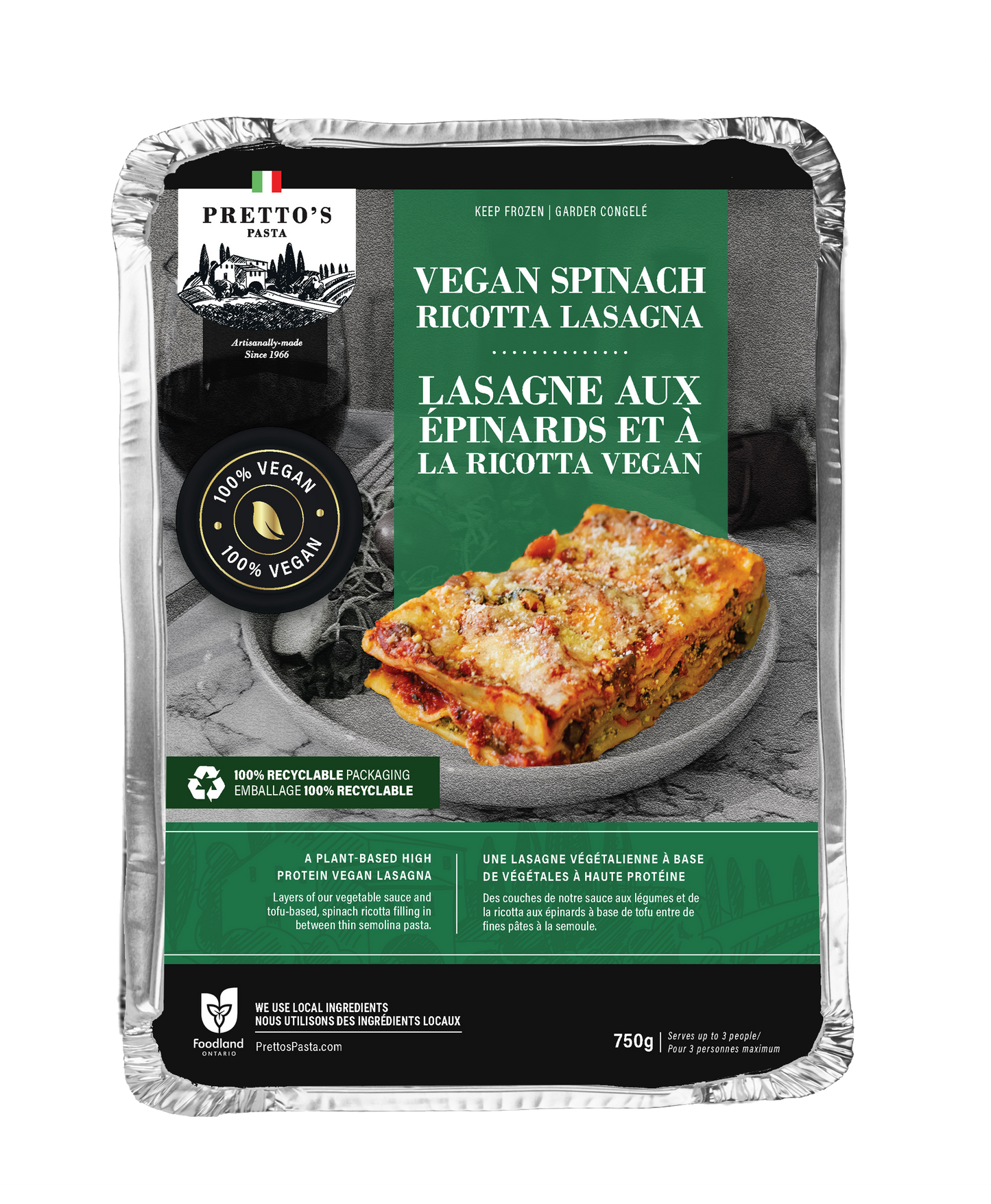 Vegan Spinach Ricotta Lasagna