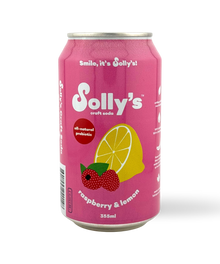 Solly's Craft Soda - Raspberry & Lemon (Case - 24x355mL)