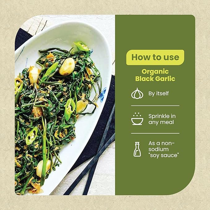 Organic Canadian Black Garlic Whole Bulbs - 40 days aged (75 g)