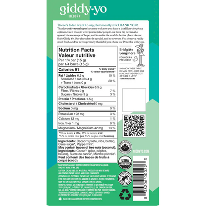 Mint Crunchy 78% Dark Chocolate Bar
