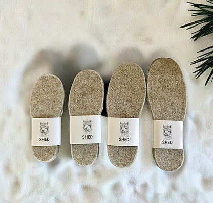 Alpaca Felted Insoles - Cold-weather comfort SM 8mm