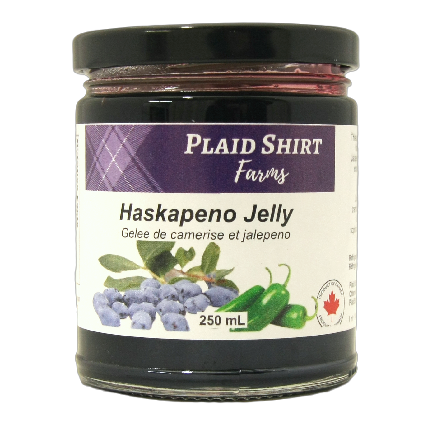 Plaid Shirt Farms Haskapeno (Haskap Jalapeño) Jelly – 250 ml