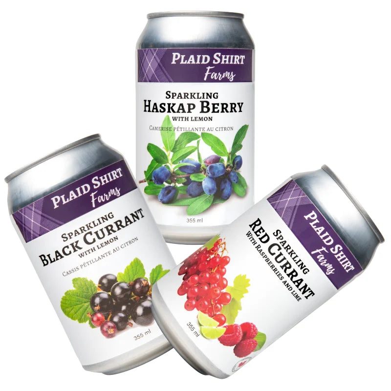 Plaid Shirt Farms Sparkling Berry Beverage Variety Pack – 12 x 355 ml