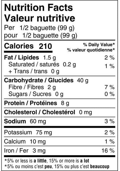 Parbaked Demi Baguette 2pk (organic)