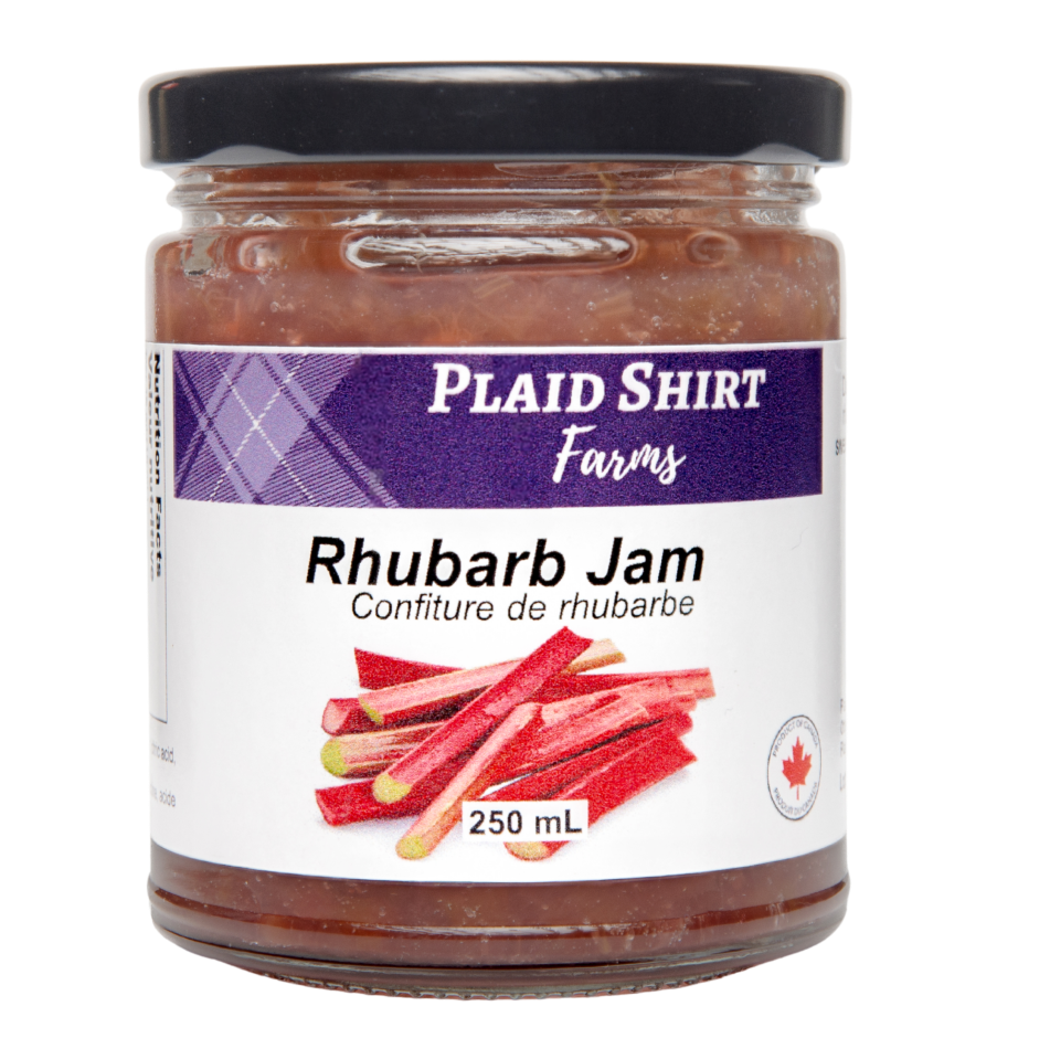 Plaid Shirt Farms Rhubarb Jam – 250 ml