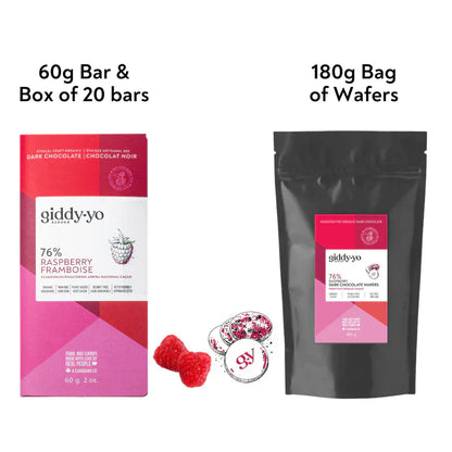 Raspberry 76% Dark Chocolate Bar