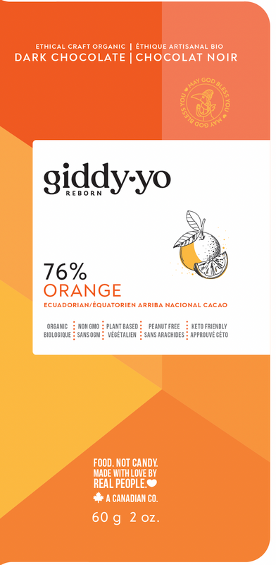 Orange 76% Dark Chocolate Bar