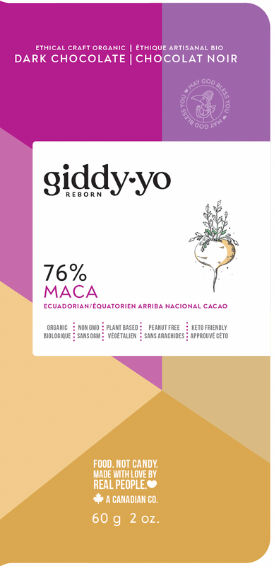 Maca 76% Dark Chocolate Bar