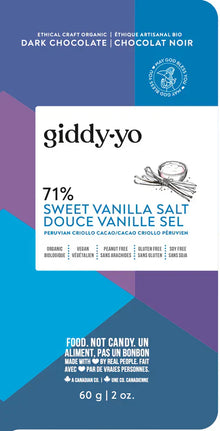 Sweet Vanilla 71% Dark Chocolate Bar