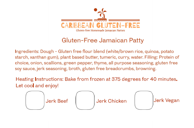 Gluten Free Mild Jamaican Chicken Patty